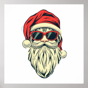 Santa-Klasse mit Brille Poster