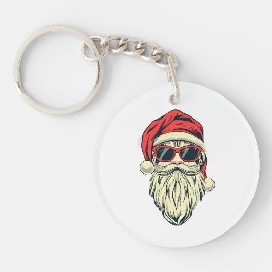 Santa-Klasse mit Brille Schlüsselanhänger (Vorderseite)
