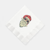 Santa-Klasse mit Brille Serviette (Ecke)