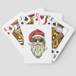 Santa-Klasse mit Brille Spielkarten