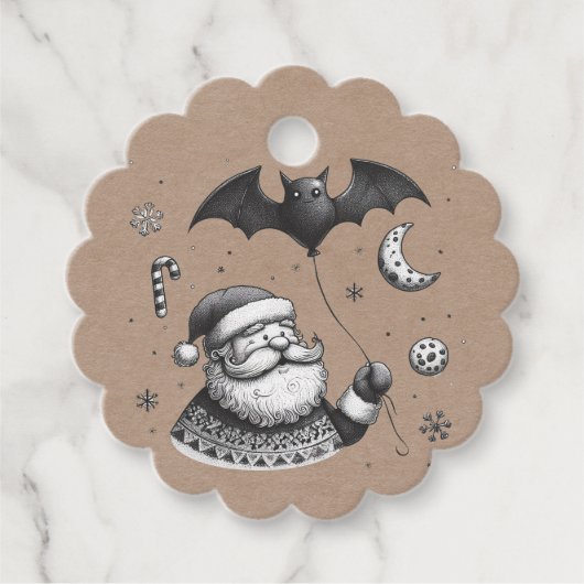 Santa Klaue Geschenkanhänger (Vorderseite)