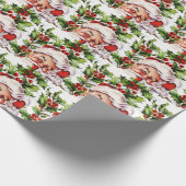 Santa-Klausel Vintag elegant Geschenkpapier (Ecke)