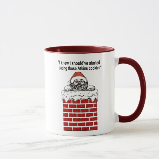 Santa klebt in einer Tasse (Rechts)