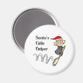 Santa kleine Helferin Magnet (Vorderseite/Rückseite)