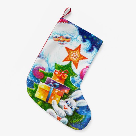 Santa Kleiner Weihnachtsstrumpf (Vorderansicht (hängend))