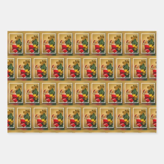 Santa Klettergarten Geschenkpapier Set (Vorderseite)