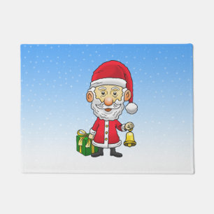 Santa klingelt die Glocken Fußmatte