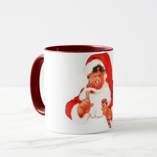Santa Knows Tasse (Vorderseite Links)