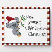 Santa Koala - Fair Dinkum Fotoplatte (Vorderseite)