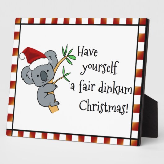 Santa Koala - Fair Dinkum Fotoplatte (Seite)