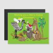 Santa koala gibt Aussie Weihnachtsgeschenke Magnetkarte (Vorne/Hinten)