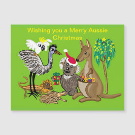 Santa koala gibt Aussie Weihnachtsgeschenke Magnetkarte