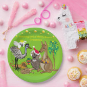 Santa koala gibt Aussie Weihnachtsgeschenke Pappteller (Party)