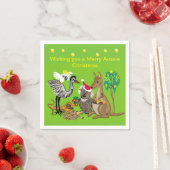 Santa koala gibt Aussie Weihnachtsgeschenke Serviette (Beispiel)