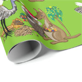 Santa Koala gibt Weihnachtsgeschenke Geschenkpapier (Rolleneckpunkt)