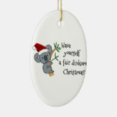 Santa Koala - Messe Dinkum Personalisiert Keramik Ornament (Rechts)