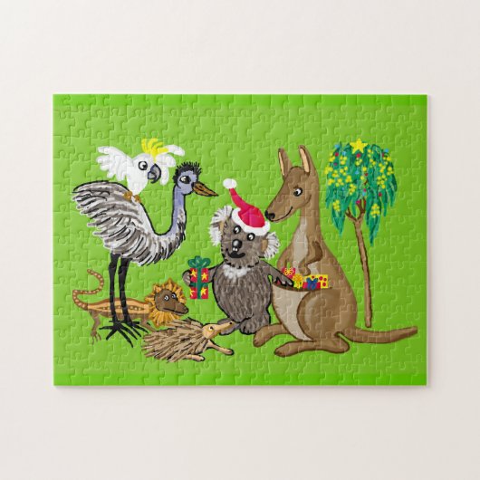 Santa Koala Weihnachtsgeschenke Puzzle (Horizontal)