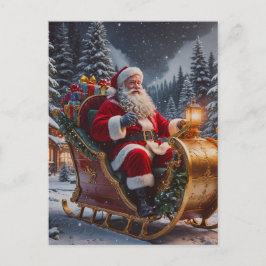 Santa kommt. feiertagspostkarte