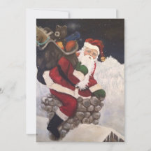 Santa kommt in den Schornstein