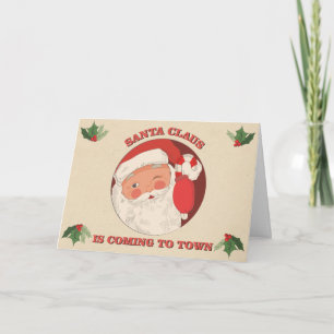 Santa kommt in die Stadt Feiertagskarte
