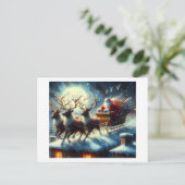 Santa kommt in die Stadt, Postkarte (Stehend Vorderseite)