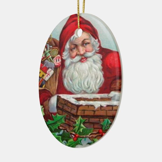 Santa kommt keramikornament (Links)