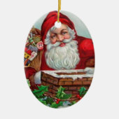 Santa kommt keramikornament (Vorne)