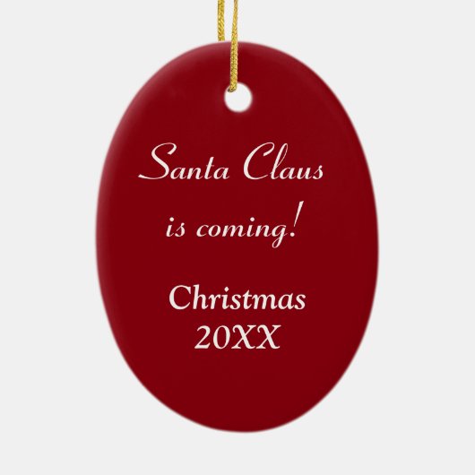 Santa kommt keramikornament (Hinten)