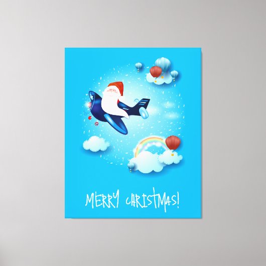 Santa kommt leinwanddruck (Vorderseite)