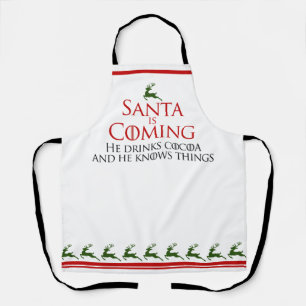 Santa kommt   Lustige Weihnachts-Schürze Schürze