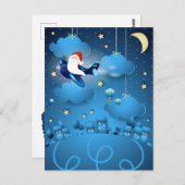 Santa kommt postkarte (Vorne/Hinten)