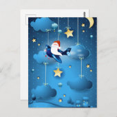 Santa kommt postkarte (Vorne/Hinten)