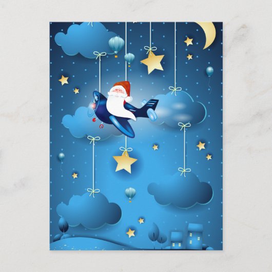 Santa kommt postkarte (Vorderseite)