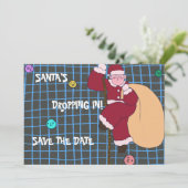 Santa kommt vorbei save the date (Stehend Vorderseite)