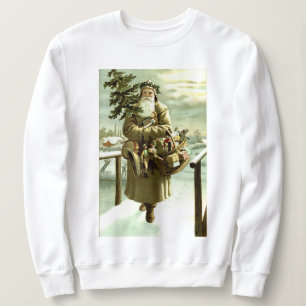 Santa kommt zum Town Holiday Sweatshirt