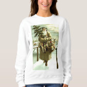Santa kommt zum Town Holiday Sweatshirt (Vorderseite)