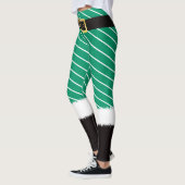 Santa Kostüme Grüne Baumwolle plüschige Leggings (Links)