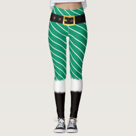 Santa Kostüme Grüne Baumwolle plüschige Leggings