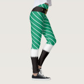 Santa Kostüme Grüne Baumwolle plüschige Leggings (Rechts)