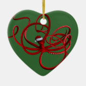 Santa Kraken Keramikornament (Vorne)