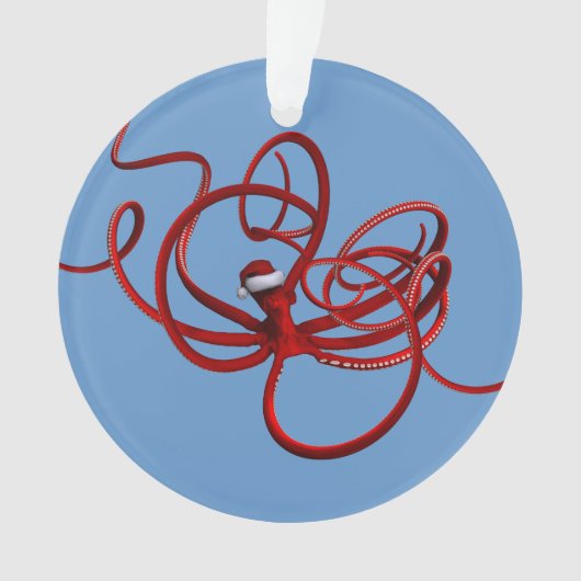 Santa Kraken Ornament (Vorderseite)