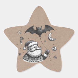 Santa Krallen Stern-Aufkleber