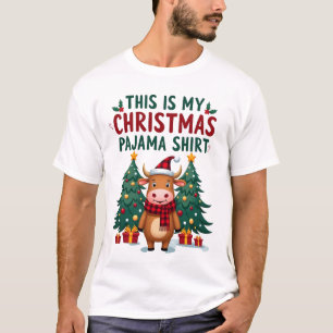 Santa Kuh Weihnachtsbaumlichter Das ist mein Weihn T-Shirt