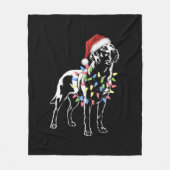 Santa Labrador Retriever Christmas Light Hund Love Fleecedecke (Vorderseite)