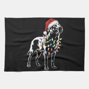 Santa Labrador Retriever Christmas Light Hund Love Geschirrtuch