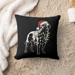 Santa Labrador Retriever Christmas Light Hund Love Kissen