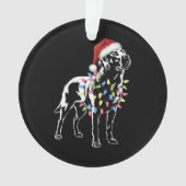 Santa Labrador Retriever Christmas Light Hund Love Ornament (Vorderseite)