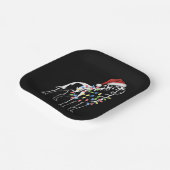 Santa Labrador Retriever Christmas Light Hund Love Pappteller (Gewinkelt)