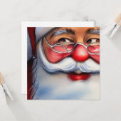 Santa lächelnd karte (Vorderseite/Rückseite Beispiel)