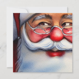 Santa lächelnd karte